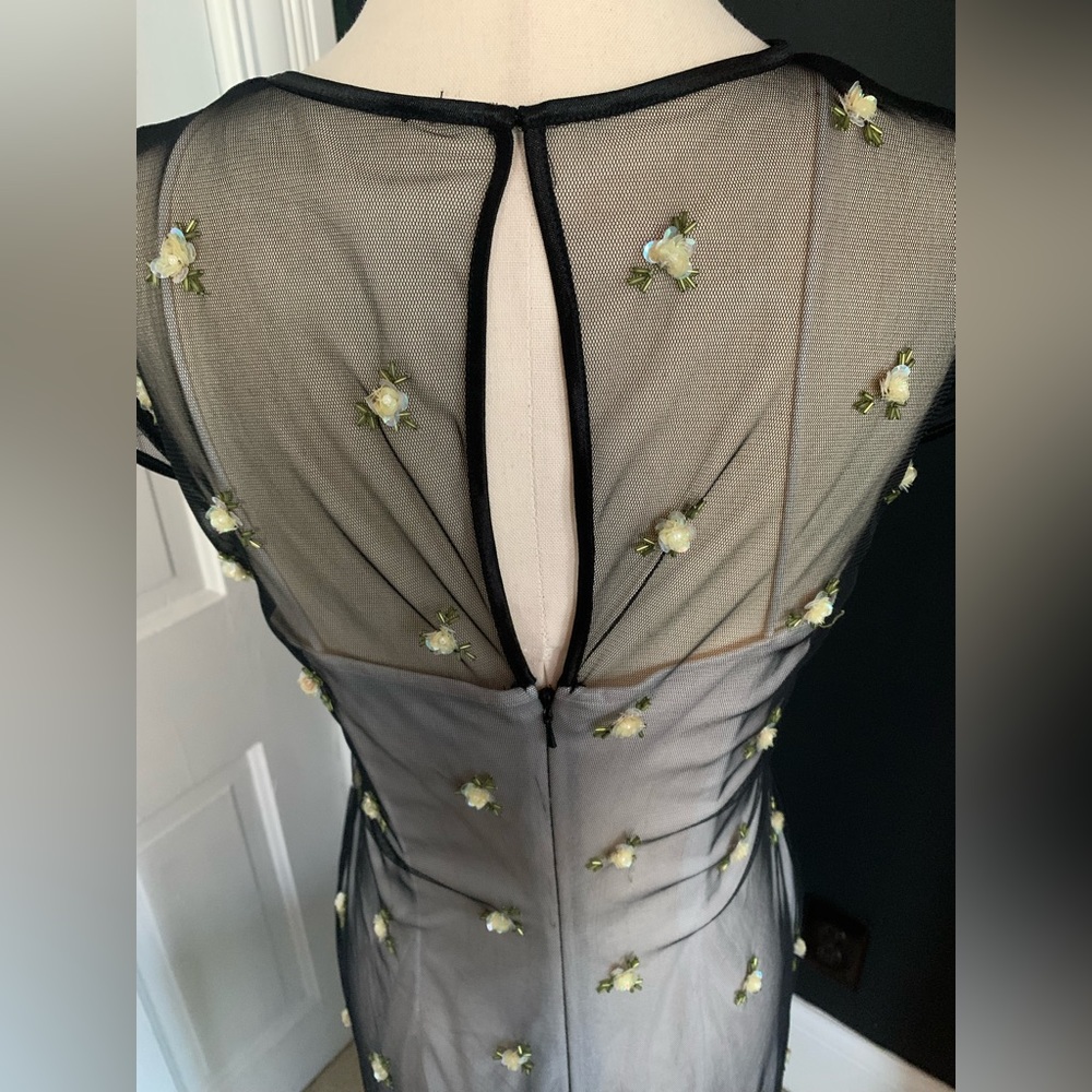 Vintage Sheer Black Gown - Picture 7 of 11